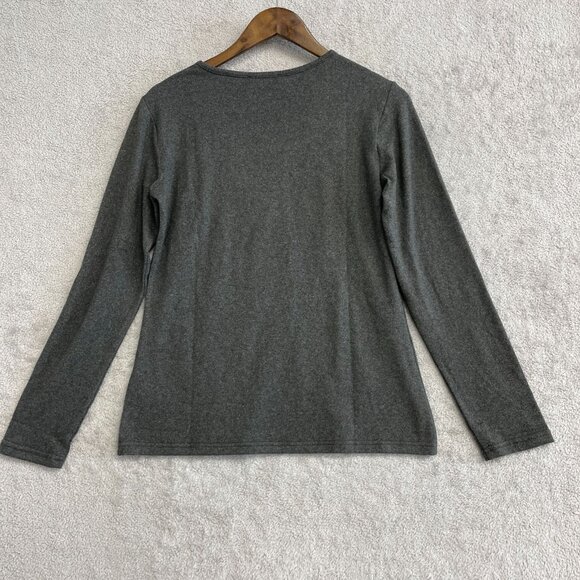 NEW Mario Serrani Women's M Long Sleeve Knit Top Gray - Picture 3 of 9